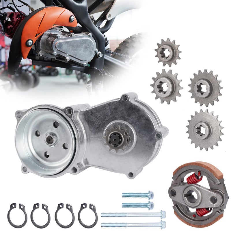MTATCN Heavy Duty Transmission Gear Reduction Box Clutch Twin-chain for 47cc 49cc 2-stroke Pocket Mini Bike T8F 11T 13T 14T 17T 20T Teeth - Image 1